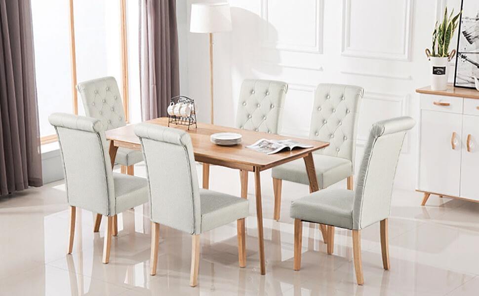 Dining Chairs Faux Leather Parsons Dining Chairs Position 16