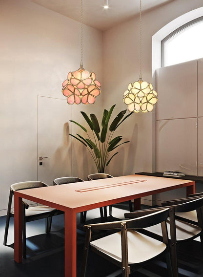 Glass Petal Pendant Light, Soft Ambient Glow — detail view