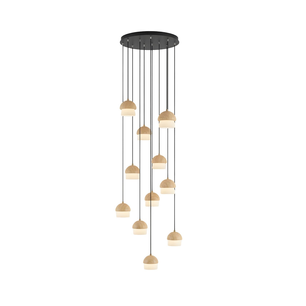 Mushroom Cluster Chandelier with Adjustable Height