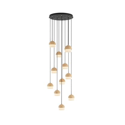 Mushroom Cluster Chandelier with Adjustable Height