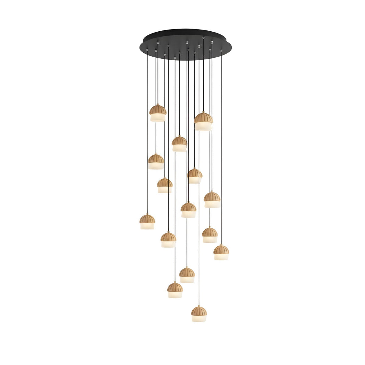 Mushroom Cluster Chandelier with Adjustable Height