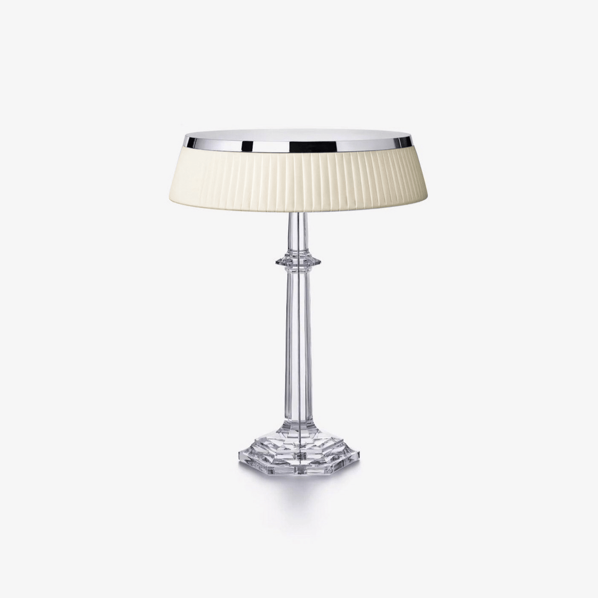 Chrome & Glass Table Lamp with Adjustable Brightness