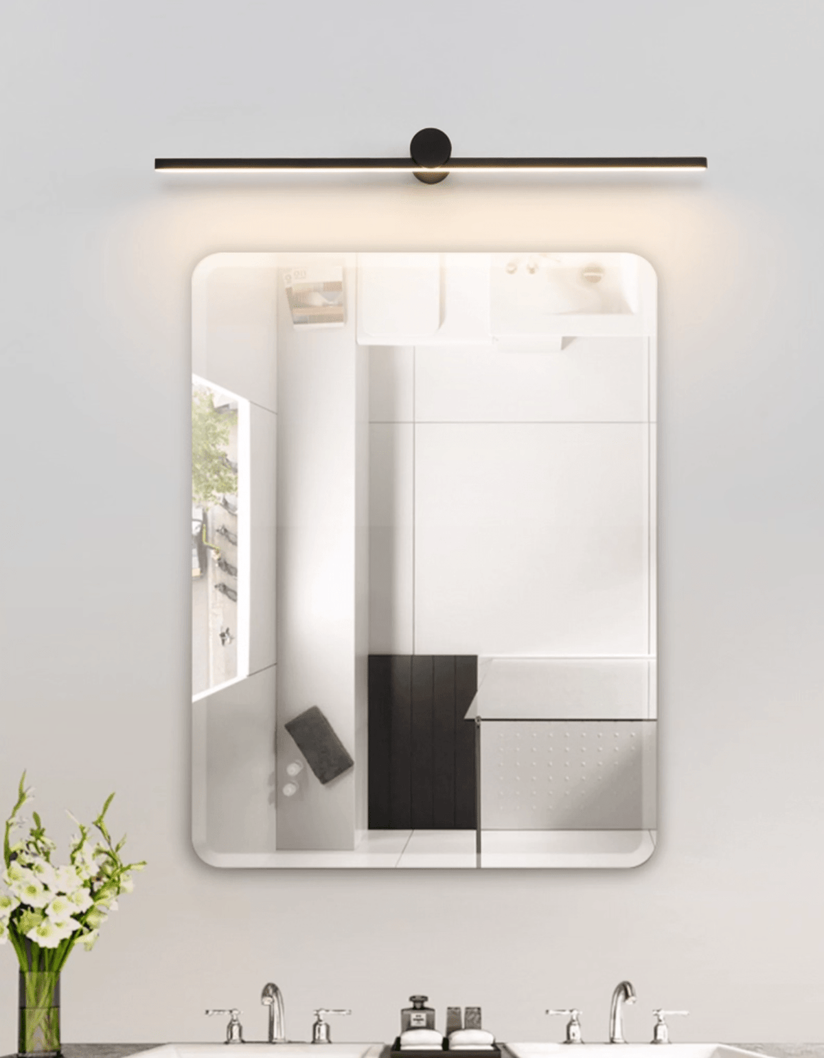 Rechargeable Linear Wall Lamp, Wireless Design — front view