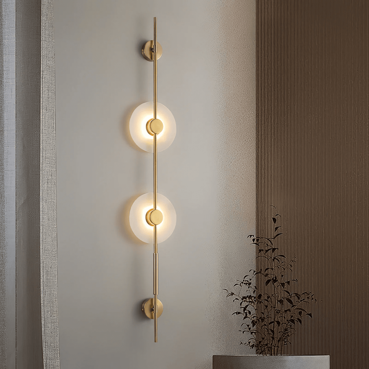 Alabaster Vertical Wall Sconce, Soft Glow