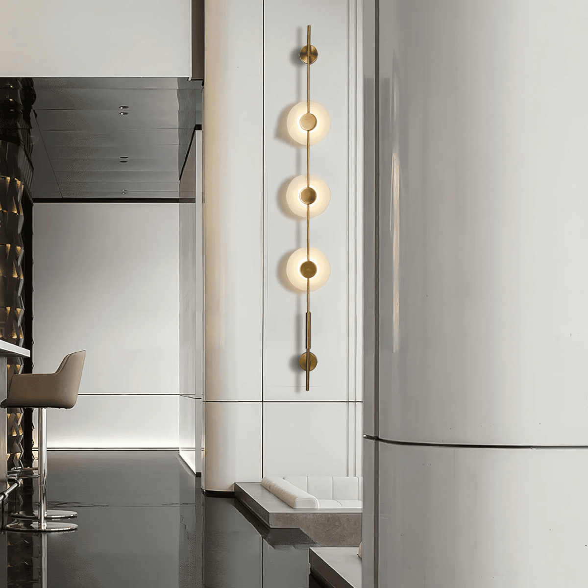 Alabaster Vertical Wall Sconce, Soft Glow
