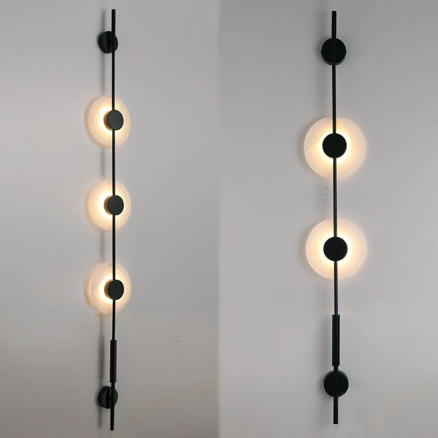 Alabaster Vertical Wall Sconce, Soft Glow