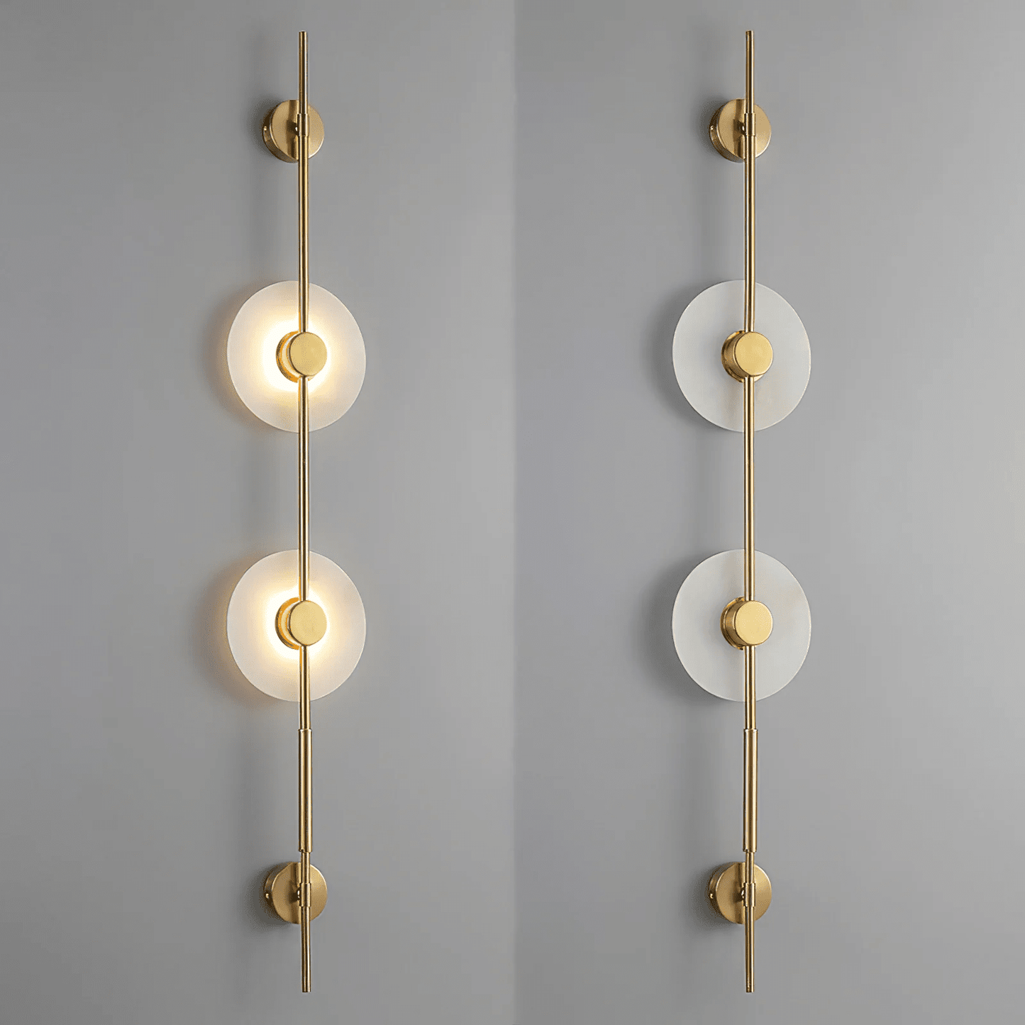 Alabaster Vertical Wall Sconce, Soft Glow