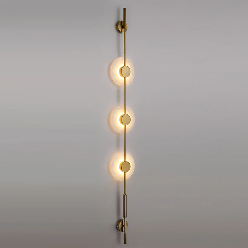 Alabaster Vertical Wall Sconce, Soft Glow — lifestyle view