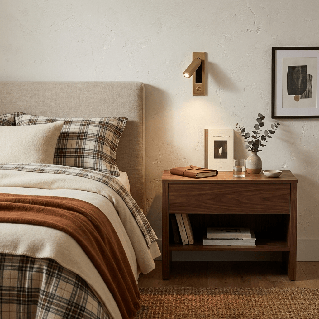 Embedded Bedside Wall Sconce with USB Port