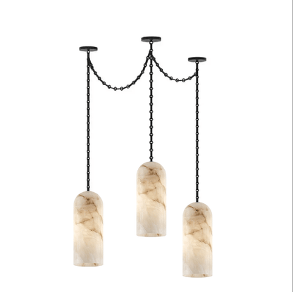 Cascading Capsule Chandelier with Adjustable Heads — alternate angle