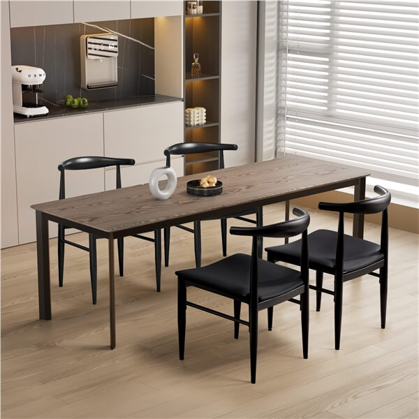Set of 2 PU Leather Dining Chairs Armless Kitchen Chairs Position 12