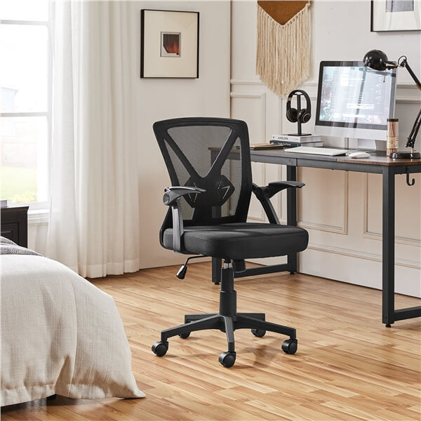 Mesh Office Chair with Flip-Up Arms & Rocking Function — lifestyle view