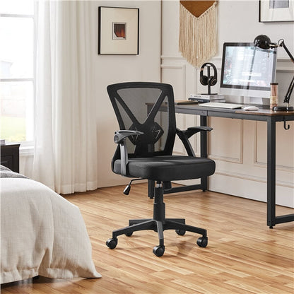 Mesh Office Chair with Flip-Up Arms & Rocking Function — lifestyle view