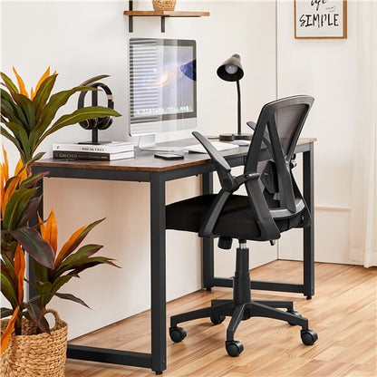Mesh Office Chair with Flip-Up Arms & Rocking Function — front view