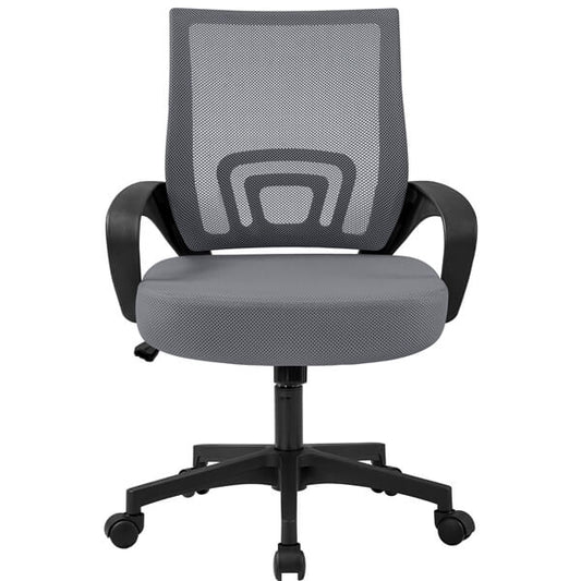 Mid-Back Mesh Office Chair with Ergonomic Lumbar Support — front view