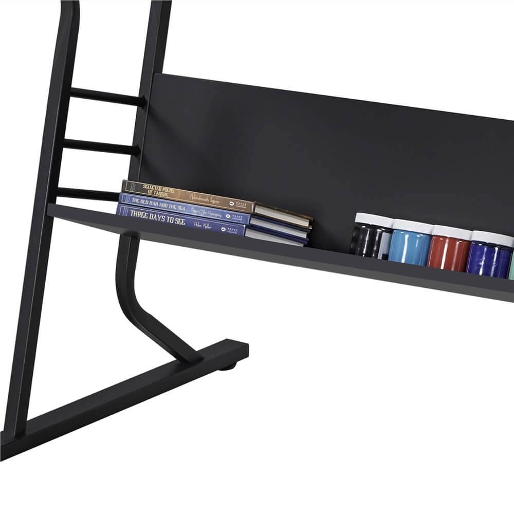 Adjustable Drafting Table with Tilting Surface & Fabric Drawers — lifestyle view