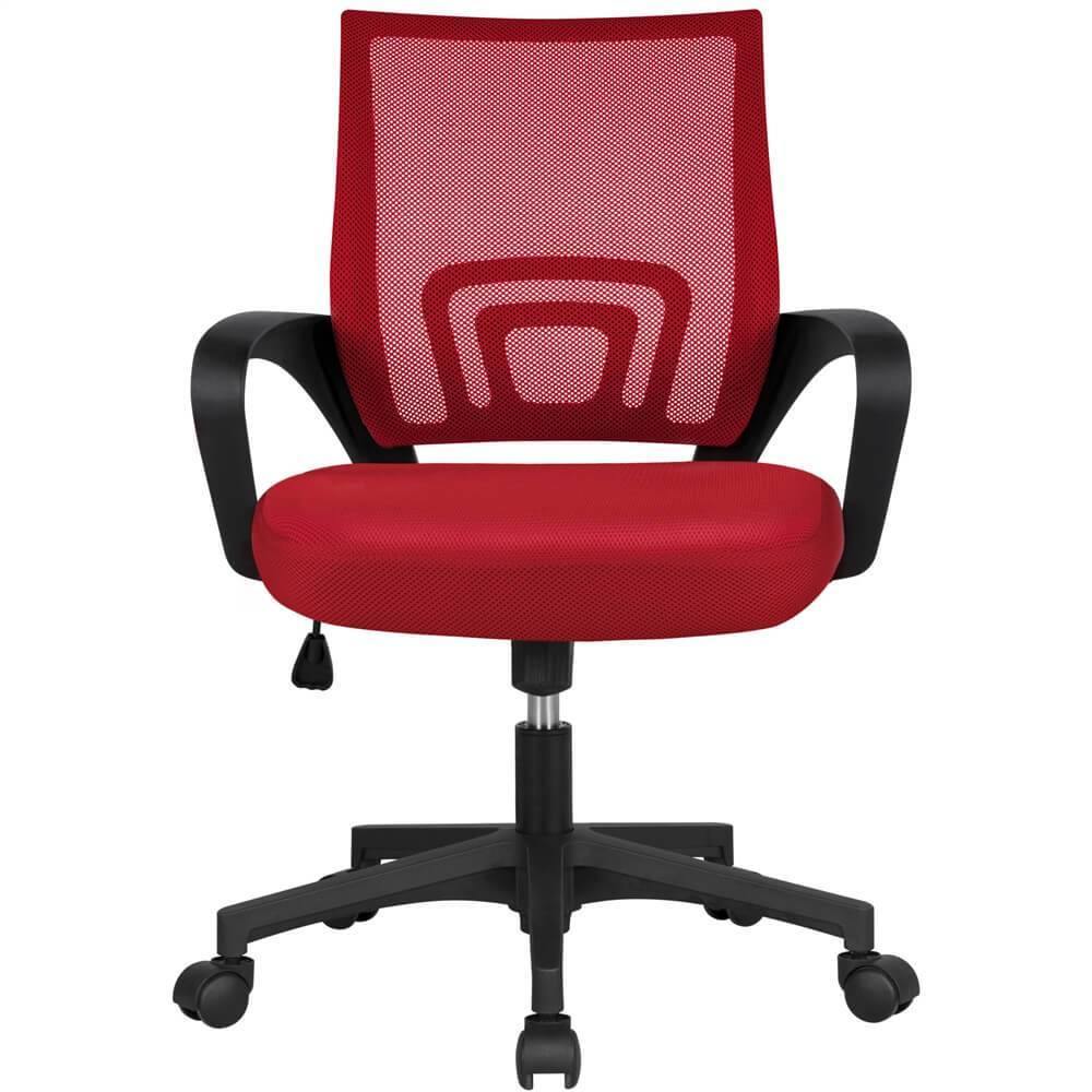 Mid-Back Office Chair with Breathable Mesh & Reclining Tilt — detail view