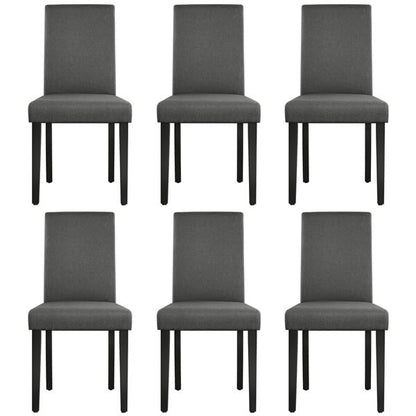 Upholstered Dining Chairs, Set of 6, with Sturdy Wooden Legs — alternate angle