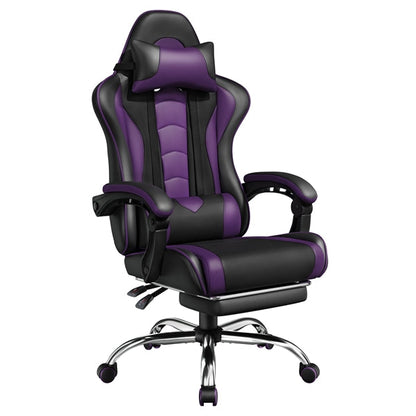Brennware Ergonomic Gaming Chair Massage Lumbar Support Footrest – detail view