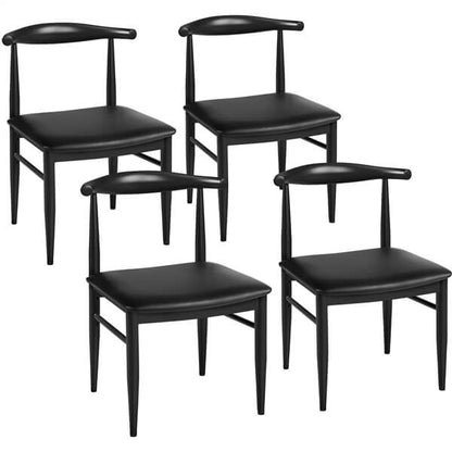 Set of 2 PU Leather Dining Chairs Armless Kitchen Chairs Position 9