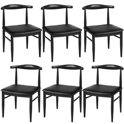 Set of 2 PU Leather Dining Chairs Armless Kitchen Chairs Position 10