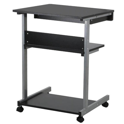 Rolling Laptop Desk with Storage Drawer & Locking Casters — alternate angle