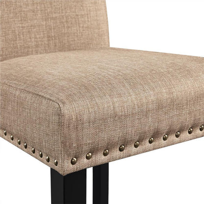 Upholstered Dining Chairs, Set of 6, with Nailhead Trim — alternate angle