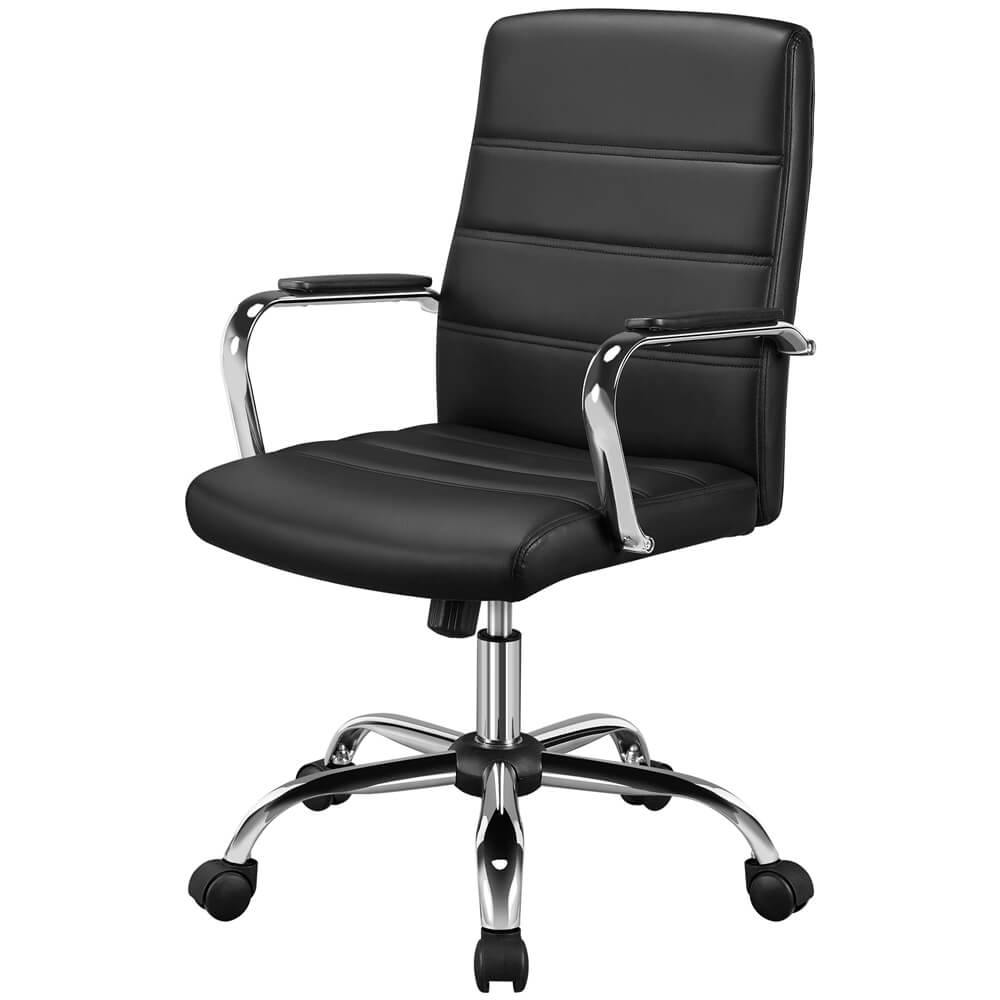 Brennware PU Leather Office Chair Adjustable Height Rocking Tilt – side view