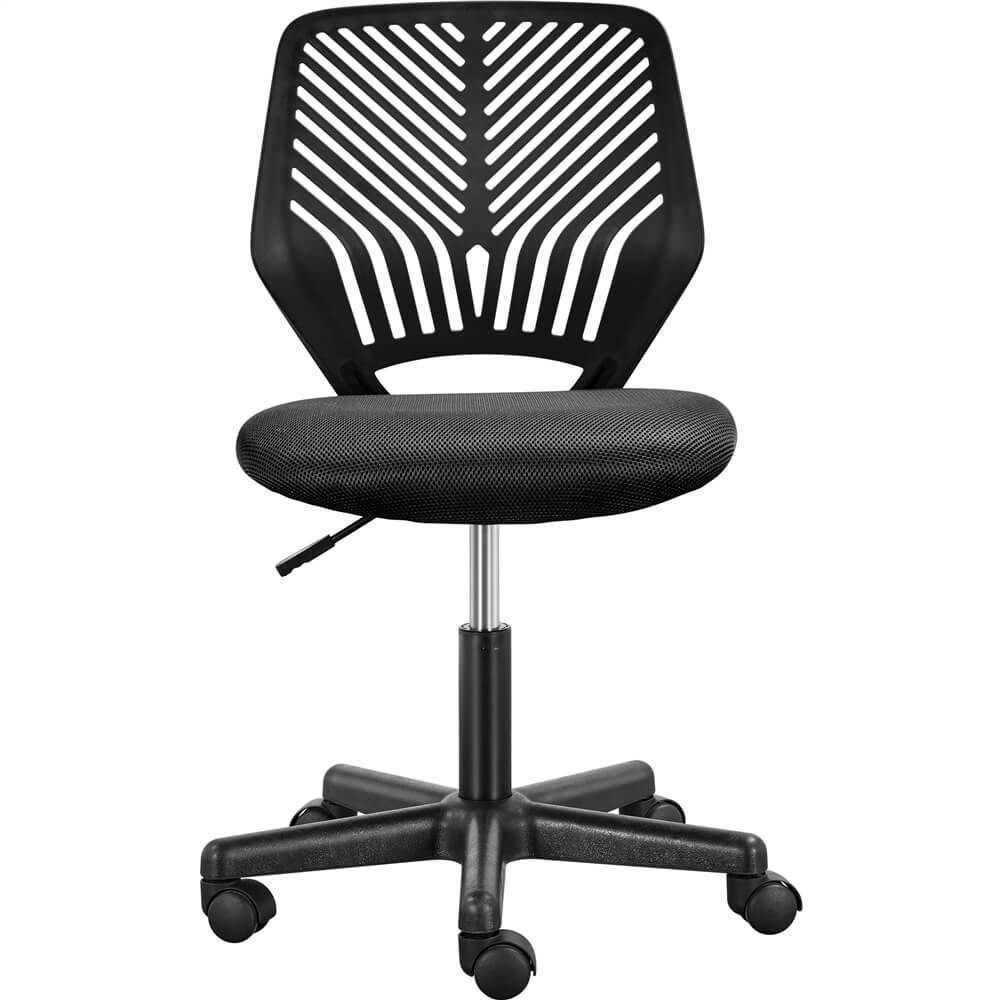 Armless Teen Desk Chair with Breathable Mesh & Adjustable Height — side view