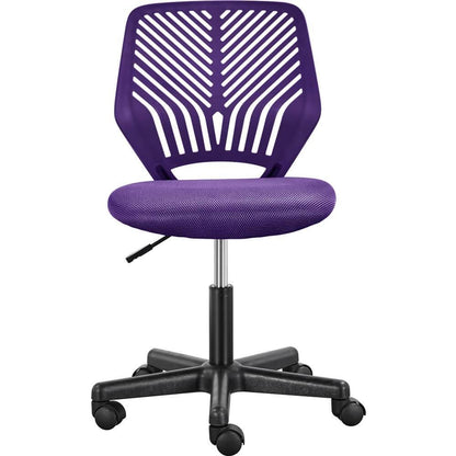 Armless Teen Desk Chair with Breathable Mesh & Adjustable Height — alternate angle