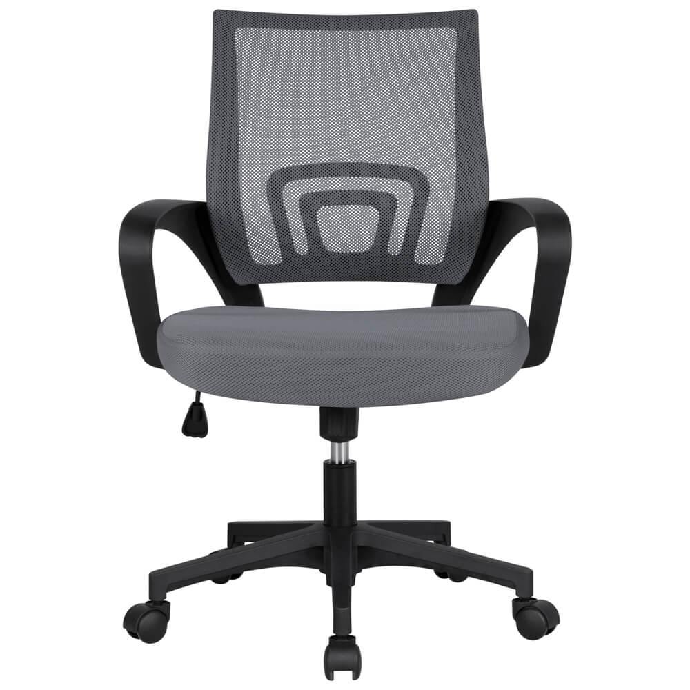 Mid-Back Office Chair with Breathable Mesh & Reclining Tilt — alternate angle