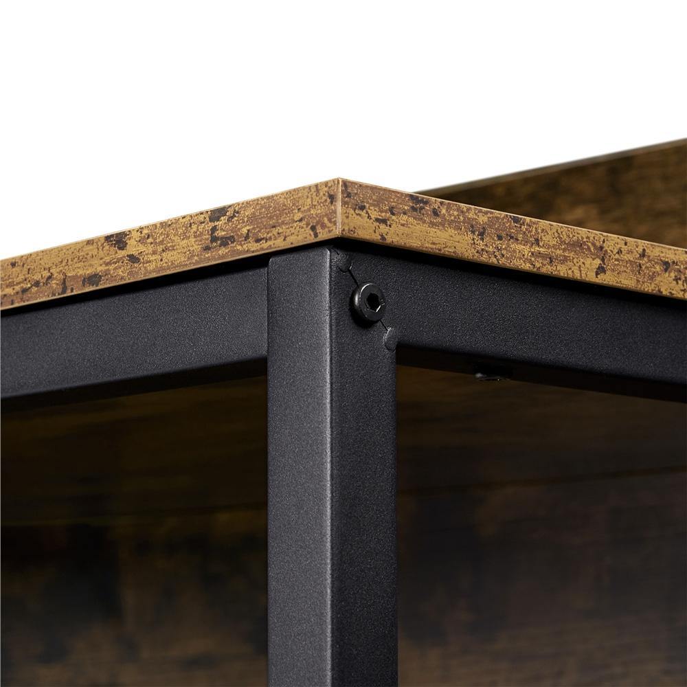 47-Inch Home Office Desk with Bookshelf & Storage Compartments — side view