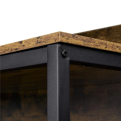 47-Inch Home Office Desk with Bookshelf & Storage Compartments — side view