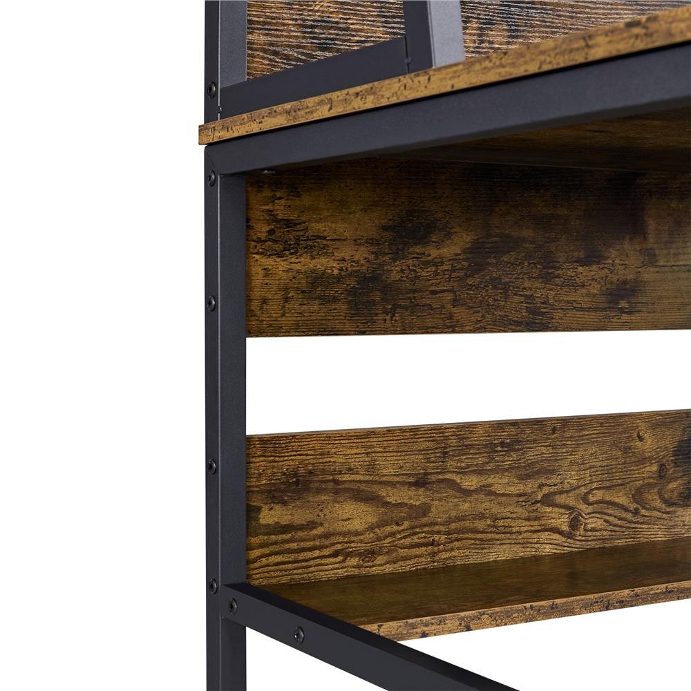 47-Inch Home Office Desk with Bookshelf & Storage Compartments — alternate angle