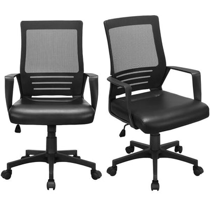 Brennware Mesh PU Leather Office Chair Adjustable Height Tilt – lifestyle view