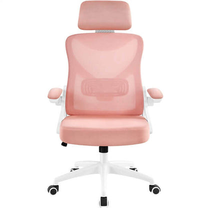 High-Back Mesh Office Chair with Flip-Up Armrests & Lumbar Support — detail view