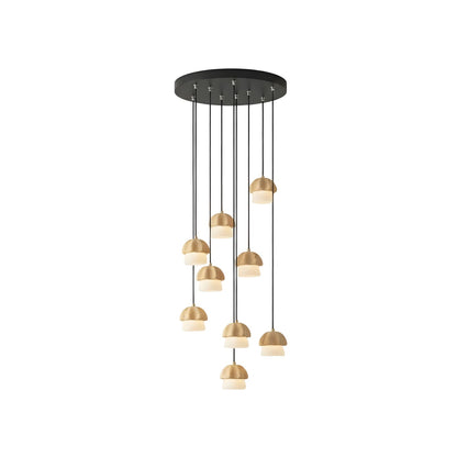 Mushroom Cluster Chandelier with Adjustable Height