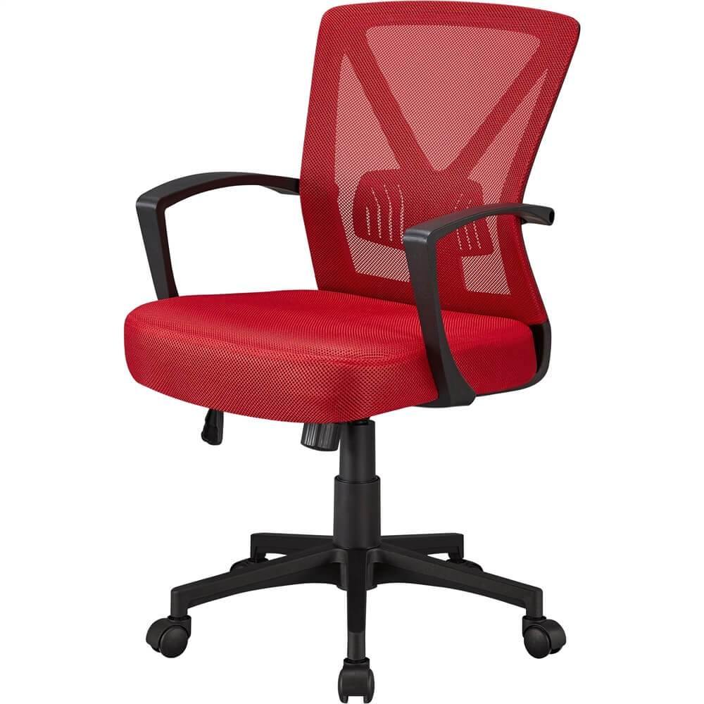 Mesh Office Chair with S-Shaped Backrest & Adjustable Height — lifestyle view