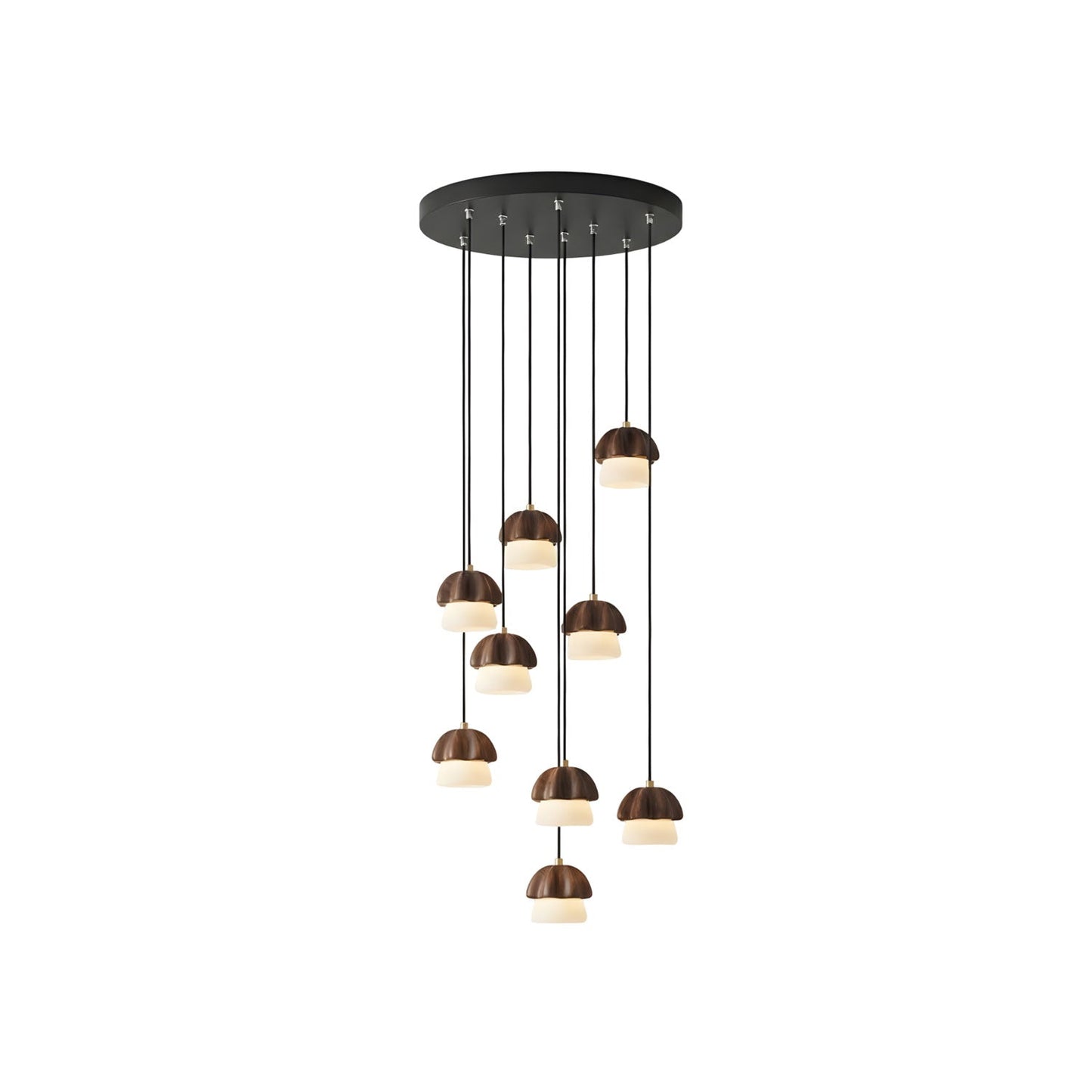 Mushroom Cluster Chandelier with Adjustable Height