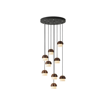 Mushroom Cluster Chandelier with Adjustable Height