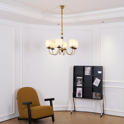 Walnut Copper Chandelier with Dimmable LED