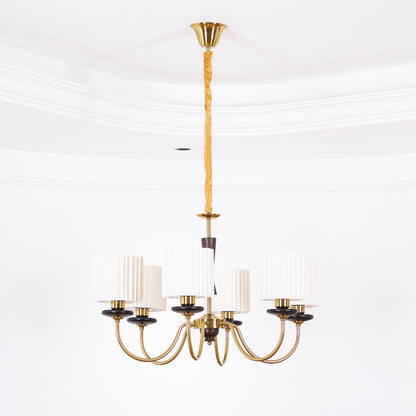 Walnut Copper Chandelier with Dimmable LED