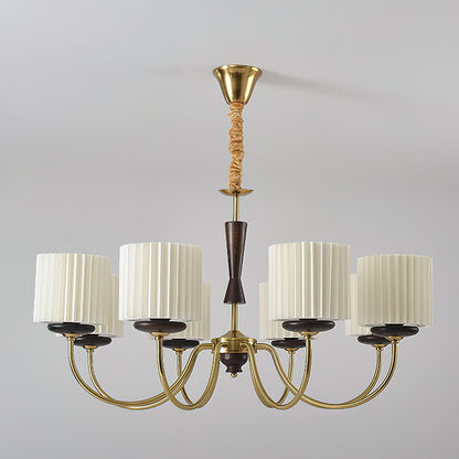 Walnut Copper Chandelier with Dimmable LED