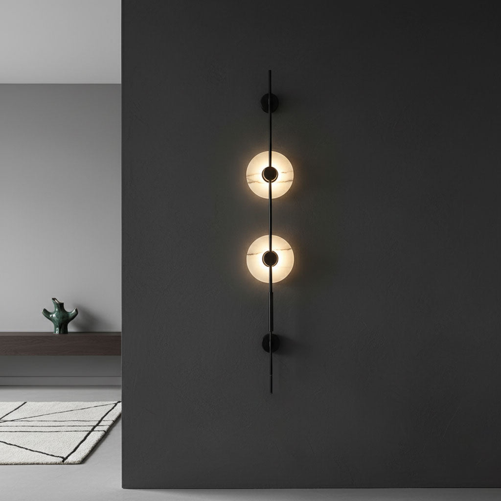 Alabaster Vertical Wall Sconce, Soft Glow
