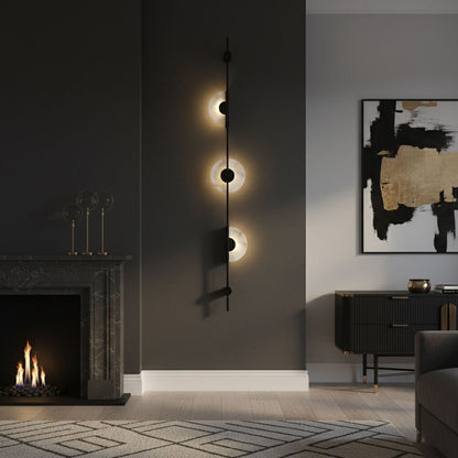 Alabaster Vertical Wall Sconce, Soft Glow