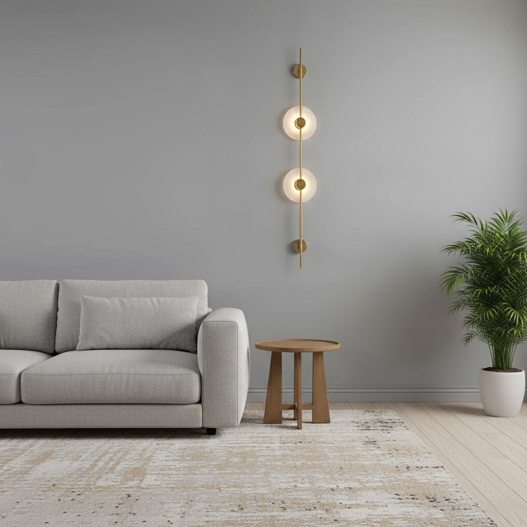 Alabaster Vertical Wall Sconce, Soft Glow