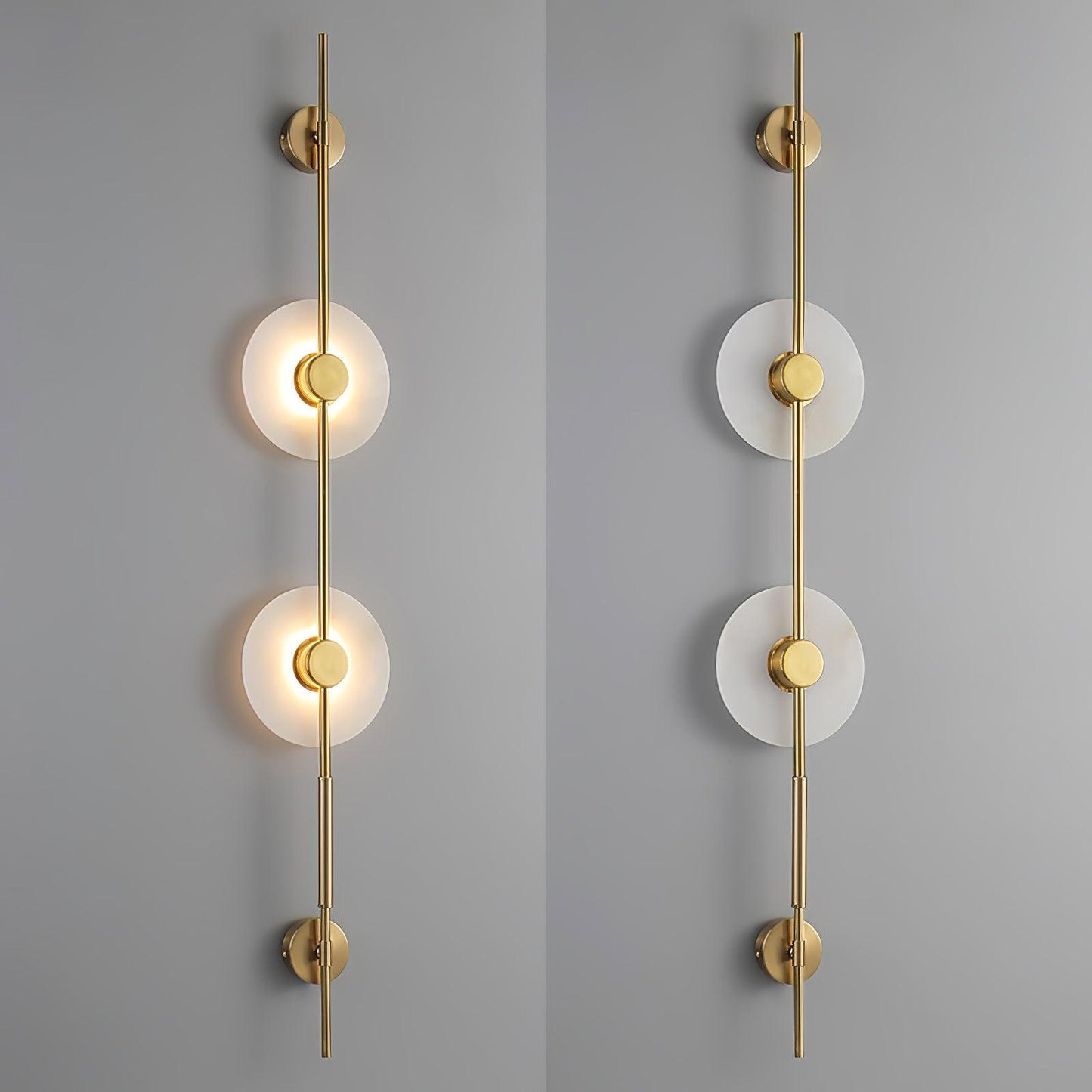 Alabaster Vertical Wall Sconce, Soft Glow