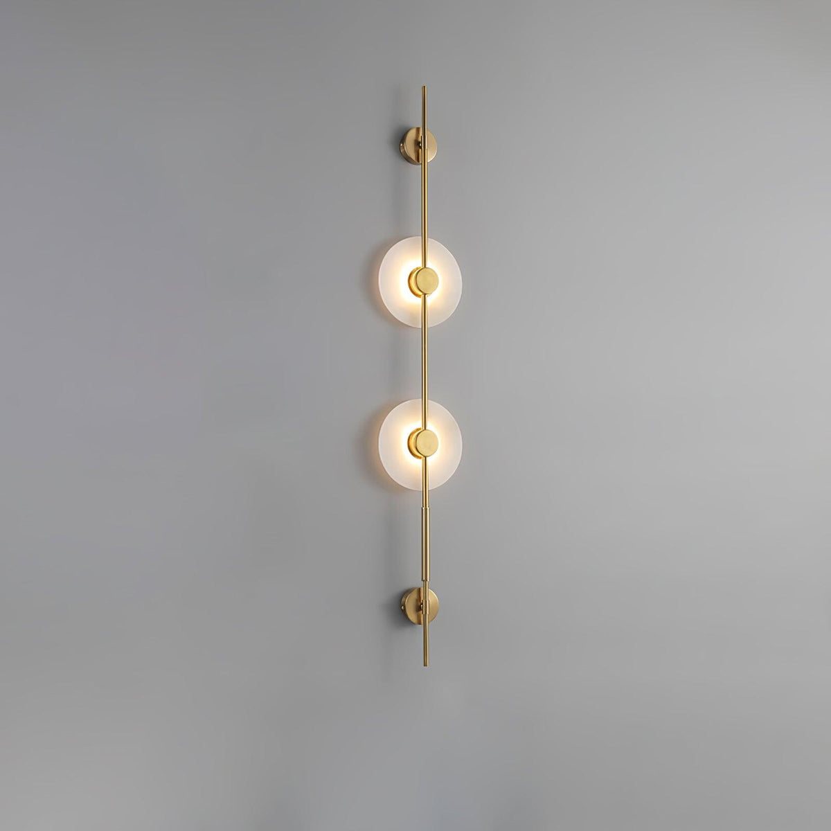 Alabaster Vertical Wall Sconce, Soft Glow — front view