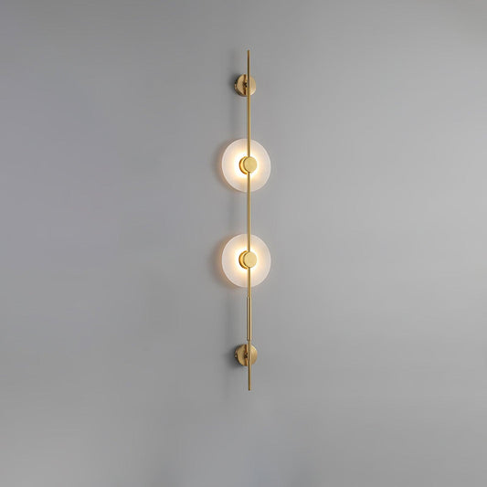Alabaster Vertical Wall Sconce, Soft Glow — front view