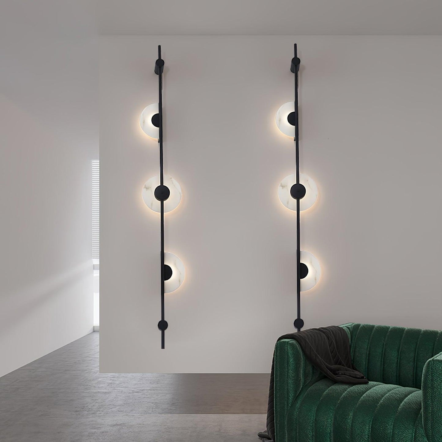 Alabaster Vertical Wall Sconce, Soft Glow